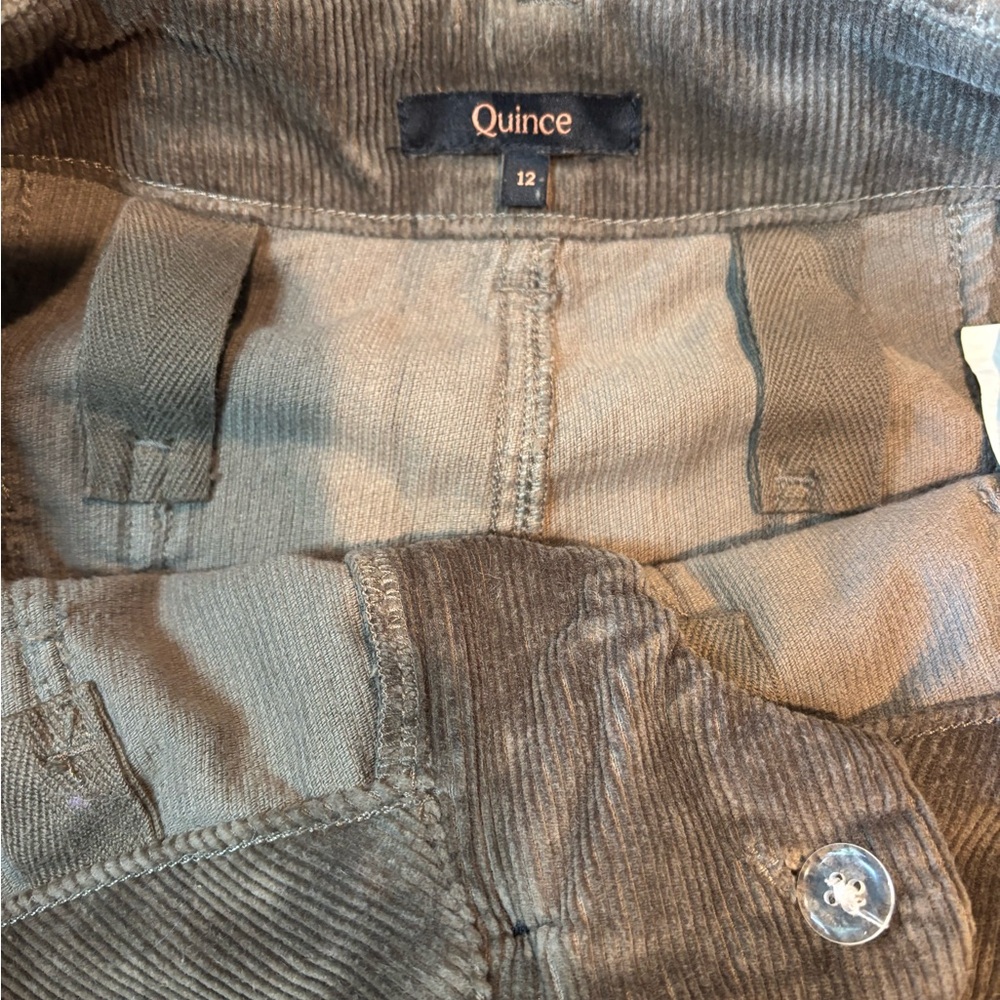Organic Stretch Corduroy Cropped
Wide Leg Pants in Seaweed Green - Picture 5 of 5
